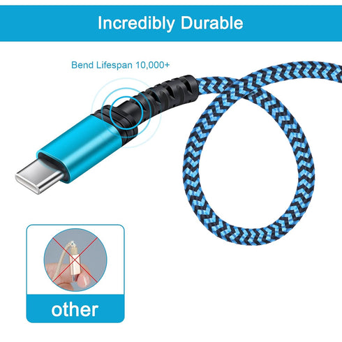 6FT Fast Charging C Charger Cable Type C Car Android Phone Charger for Moto G Stylus/Play/Power, Samsung Galaxy