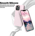 OTOFLY iPhone 13 Pro Case - Slim Liquid Silicone, Shockproof, Anti-Scratch Microfiber Lining, 6.1" (Ice Pink)