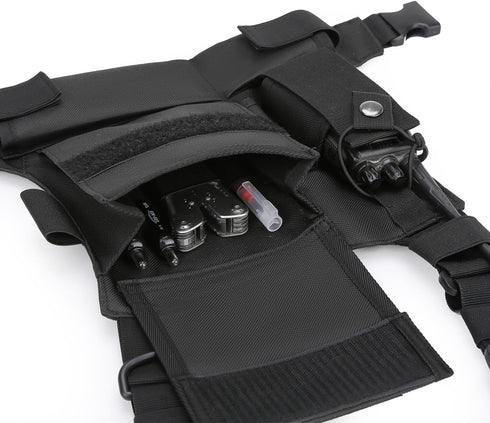 Versatile Chest Bag Vest Rig for Two Way Radio Walkie Talkie Hands-Free Chest Pack