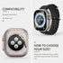 (2 in 1) Waterproof Case Compatible for Apple Watch Ultra/Ultra 2, Tempered Glass Protective PC Face Cover & Back Bumper