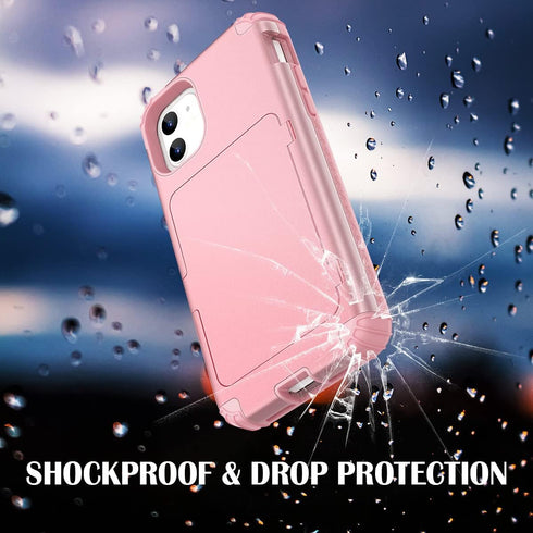 WeLoveCase iPhone 11 Wallet Case for Women, Men Defender Credit Card Holder Cover with Hidden Mirror, Shockproof