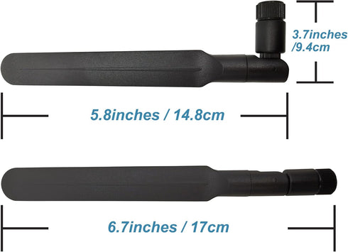 WiFi 6E Antenna Tri-Band 6GHz, 5GHz, 2.4GHz Omnidirectional RP-SMA Male Wi-Fi Antennas for PC, Desktop, IP Camera,