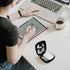 Woyinger Square Earbud Case Portable EVA Storage Bag Cell Phone Accessories Organizer with Carabiner for Wired/Wireless