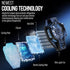TRILINK Phone Cooler with Rechargeable Battery, Phone Cooling Fan for Gaming, Universal Clamp, RGB LEDS