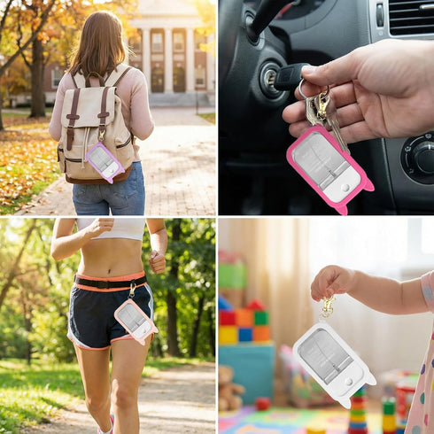 shuielai 4PCS 45ml, Backpack Silicone Hand Sanitizer Spray Cases Compatible with Touchland Protective Anti-Slip Cover