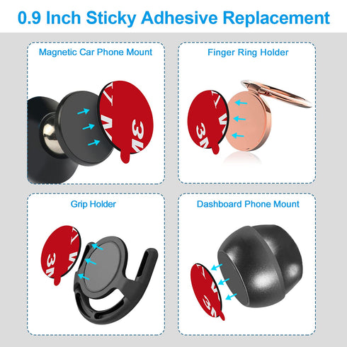 volport 3M Sticky Adhesive Replacement Compatible with Socket Mount Base, 10 Pack VHB Sticker Pads for Car Magnetic
