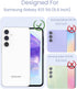 for Samsung Galaxy A35 5G Case - Girls Women Crystal Clear Flower Pattern Cover with Tempered Glass Screen Protector,