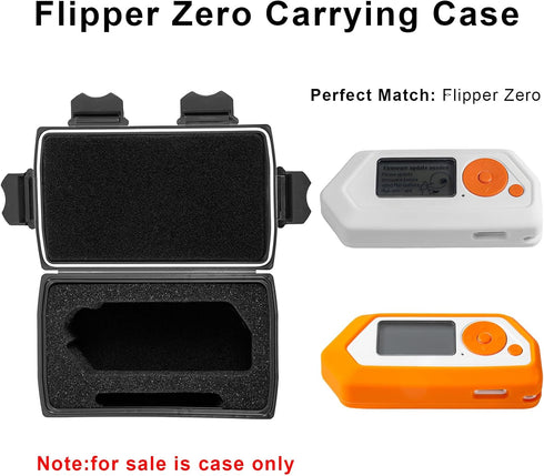 Hard Carrying Case for Flipper Zero, Flipper Zero Bumper Protective Cover, Mesh Pocket fit Cable, Black (Case Only)