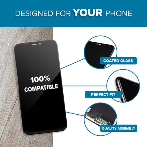 Compatible with iPhone XR Premium LCD Screen Replacement 6.1 inch (Model A1984, A2105, A2106, A2108)