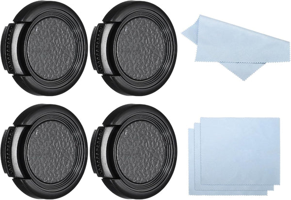 PATIKIL 28mm Lens Cap, 4 Pack Sides Pinch Snap Camera Lens Cover for Front Lens with Cloth