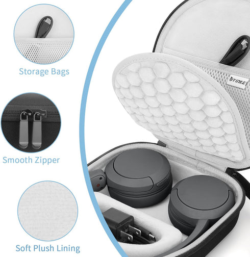 Hard Case for Sony WH-CH520/510 and JBL Tune 510BT Headphones, Travel Protective Storage Bag
