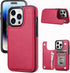 Compatible with iPhone 14 Pro Max 6.7” Wallet Case +1 Screen Protector, Slim Protective Case with Card Holder, PU