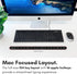 Macally Full Size Wired Mac Keyboard, Compatible with All Macs with USB Port, Wired Keyboard for Mac Mini/Pro, Macbook