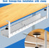 No Drilling Extendable Under Desk Cable Management Tray with Clamp, Retractable Power Strip Holder 31Inch (White)