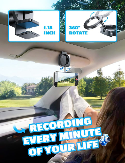 LISEN Universal Flight Airplane Phone Holder Mount for MagSafe Accessories, Handsfree Plane Phone Holder Travel