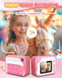 Kids Camera Instant Print 1080p, Dinosaur Toddler Camera, Ink Free Printing for Kids Aged 3-12, Gifts (Pink)