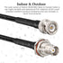 20FT RG58 50 MOOKEERF BNC Cable - ohm Male to Female Coax Bulkhead Low Loss Antenna Extension for CB Radio, VHF Ham