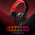 Bluetooth Wireless Over Ear Headphones, HiFi Stereo Sound Foldable Headphones with Colorful LED Lights, Built-in Mic,