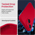 FireNova iPhone 15 Case, Deep Red Silicone with Camera Protection & 2 Screen Protectors, 6.1" Soft Microfiber Lining.