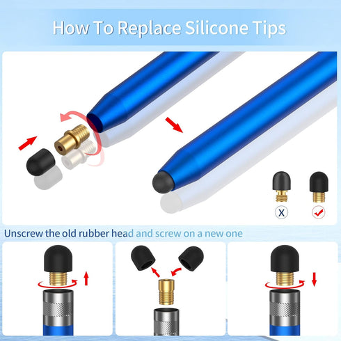 Stylus Pens for Touch Screens (5 Pcs), Precision & Sensitivity Capacitive Stylus for iPad, iPhone, Samsung Galaxy,