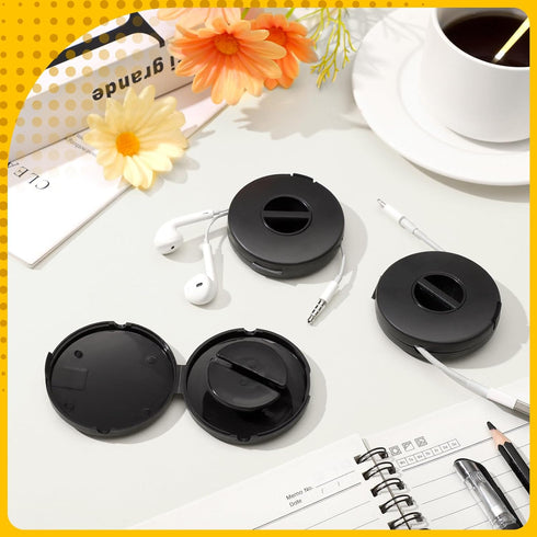 9 Pcs Charging Cord Organizer Black Portable Charger Cord Holder, Retractable Cable Management for Home Office