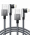 10ft 90 Degree iPhone Charging Cable 2 Pack - USB to Lightning, Extra Long, Compatible with iPhone