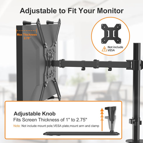 suptek 17 32 inch Universal VESA Mount Bracket Adapter Monitor Arm Mounting Kit for to Monitor Screen