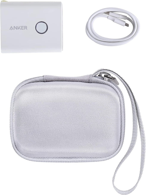 khanka Hard Case Replacement for Anker 45W Wall Charger, 5,000mAh 20W Portable Charger, Case Only (White)