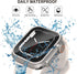 2 in 1 Waterproof Case for Apple Watch 45mm, Tempered Glass Protective PC Back Cover Accessories
