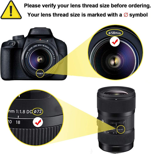 70-90mm Camera Lens Hood Collapsible Reversible Filter Thread Rubber Digital Hood DSLR Cap Shade (For Lens)