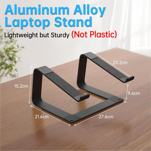 GleYo 10-16" Laptop Stand for Desk Portable Computer Riser Metal Notebook Holder Printer Stand Office Desk Accessories