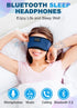 TOPOINT Sleep Headphones, Sleeping Headphones Bluetooth Sleep Mask with Bluetooth Headphones, Aid Sleep Light Blackout Sleeping Eye Mask Headphones for Sleeping Side Sleepers Men Women Girls