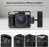 Mini Side Handle Handgrip with Cold Shoe Interface, Up and Down Adjustable Left Right Handle Handgrip, 1/4"-20 Screw