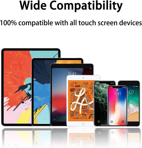 Stylus Pens for Touch Screens, 2 in 1 Disc & Fiber Tip Stylus Pen with Magnetic Adsorption, Compatible with All Touch