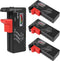 4 Pack Battery Tester, Universal Battery Checker for AAA AA C D 9V 1.5V Button Cell Household Batteries