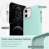 SURPHY Silicone Case Compatible with iPhone 12 Mini, Liquid Silicone Phone Case with Microfiber Lining (Mint Green)