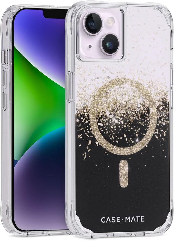 Case-Mate iPhone 14 Plus Case - Karat Onyx, 10ft Drop Protection, Compatible with MagSafe, Slim Fit