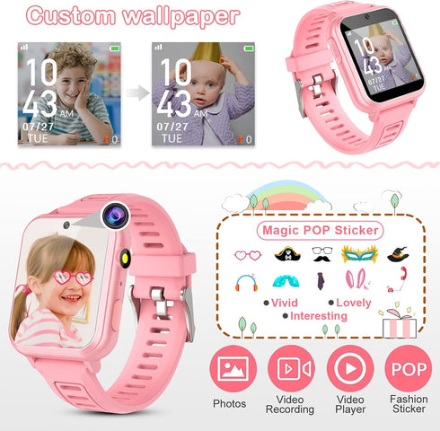 Smart Watch for Kids, Toddler Watch Toys with 24 Games, Camera, Video Recorder, Music, Alarm, Birthday Gift for Ages