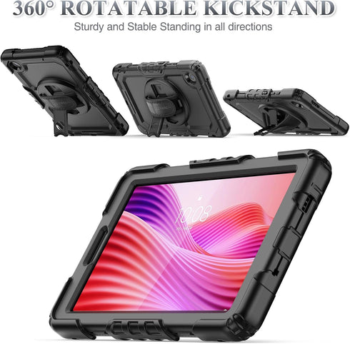 SEYMAC stock K9 (TB305FU) 8.7 inch 360 2025, Tablet Case for Lenovo Tab One / Drop-Proof Protection Cover with Rotate