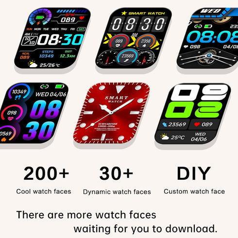 Smart Watch for Women Men, 2.01" IP67 Waterproof, Fitness Watch with Heart Rate Sleep Monitor, Steps Calories Counter