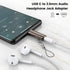 MOSWAG USB C to 3.5mm Headphone Adapter Type C Headphone Adapter Aux Mic Audio Dongle Hi-Res DAC Chip Compatible with Samsung Galaxy S23 S22 Pixel 7/6 iPad Pro/Air/Mini