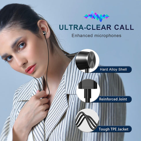 Lightning Headphones for iPhone 13 14 12 Pro Max, MFi Certified Earbuds with Mic, Noise Isolation Stereo Bass - Wired
