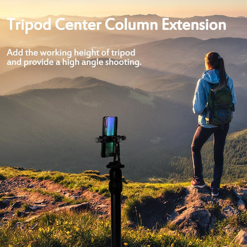 Tripod Center Column Extension, 3 Section Telescopic Rod for Monopod DSLR Photo Studio Outdoor Shooting