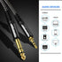 3.5mm to 6.35mm Stereo Audio Cable 10 ft, 1/4 to 1/8 Audio Cable, 3.5mm Male to 6.35mm Male TRS Nylon Braid Cable