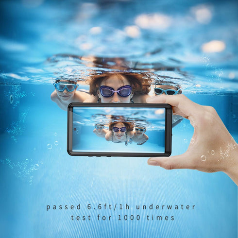 Lanhiem Galaxy Note 10 Case, Built-in Screen Protector, IP68 Waterproof, Shockproof Protective Cover
