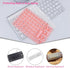 WANTHER (70 Raised Keyboard Stickers for Long Nails with Letters - Heart-Shaped Antistatic Silicone Protective Cover