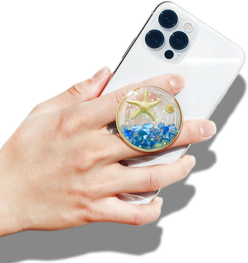 On The Grip Magnetic Ocean Style Expandable Collapsible Mobile Phone Grip Stand Holder for Smartphone Tablet Cell Phone