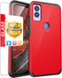 TJS Compatible for Cricket Magic 5G Case, AT&T Propel 5G Case with Tempered Glass Screen Protector, Dual Layer Hybrid
