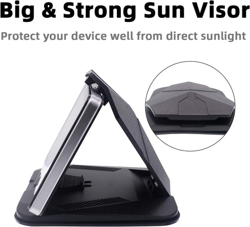 Dashboard GPS Mount - Fits 4.3"-9.6" Screens, Universal Compatibility with All Smartphones and Tablets, Easy to Mount