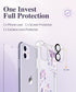GVIEWIN Clear Soft TPU Case for iPhone 11 with Screen Protector + Camera Lens Protector, Flower Pattern 6.1"